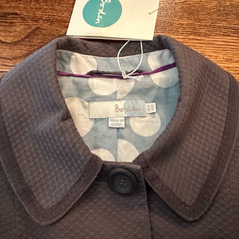 Boden muted purple textured button down blazer - 8 US/ 12 UK